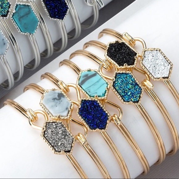 🆕gorgeous individual bangles black & blue - Picture 4 of 5